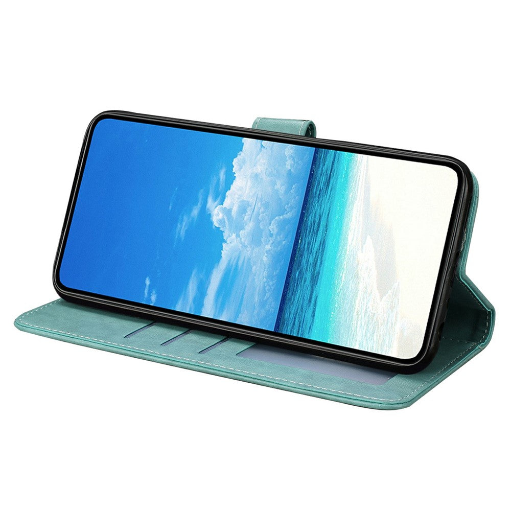 For Xiaomi Poco M8 Pro 5G / Redmi Note 15 Pro+ 5G (Global) Case Butterfly Imprinted Wallet Stand PU Leather Flip Phone Cover with Strap - Green