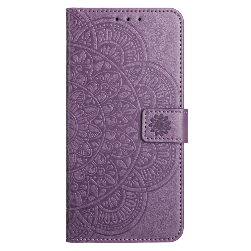 For Xiaomi Redmi Note 15 Pro 5G (Global) Leather Case with Card Slots Mandala Pattern Phone Cover Stand - Purple