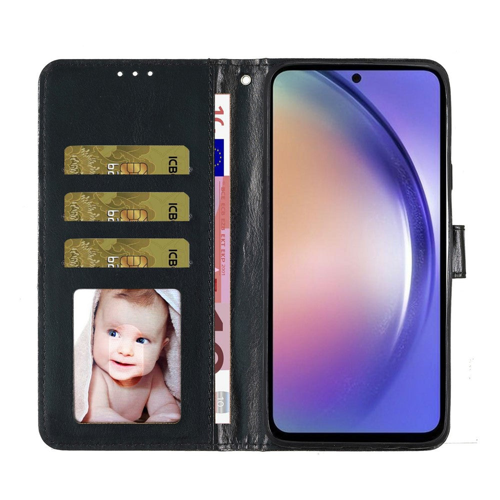 For Xiaomi Redmi Note 15 Pro 5G (Global) Wallet Case Glitter Anti-Scratch Leather Stand Phone Cover with Strap - Black