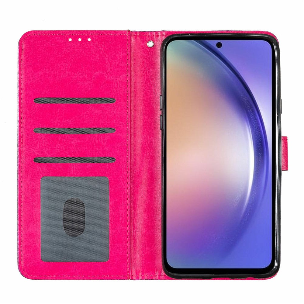 For Xiaomi Redmi Note 15 Pro 5G (Global) Wallet Case Glitter Anti-Scratch Leather Stand Phone Cover with Strap - Rose
