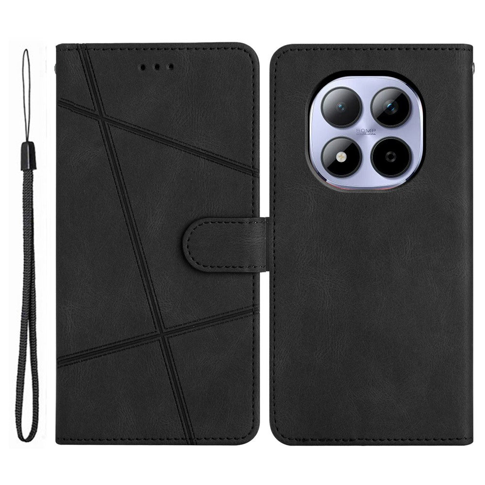 For Xiaomi Redmi Note 15 Pro 5G (Global) Case Crazy Horse Texture PU Leather Wallet Stand Phone Cover - Black