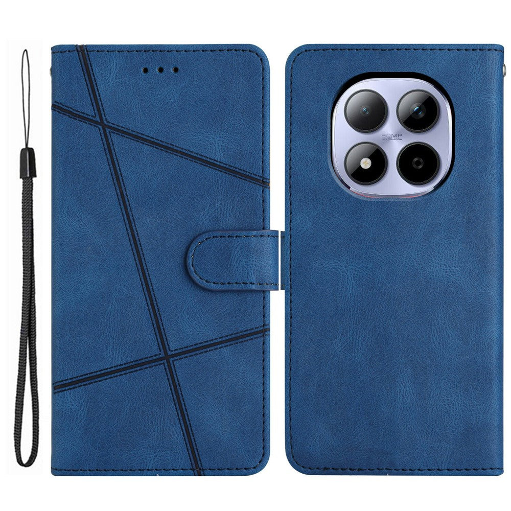 For Xiaomi Redmi Note 15 Pro 5G (Global) Case Crazy Horse Texture PU Leather Wallet Stand Phone Cover - Blue