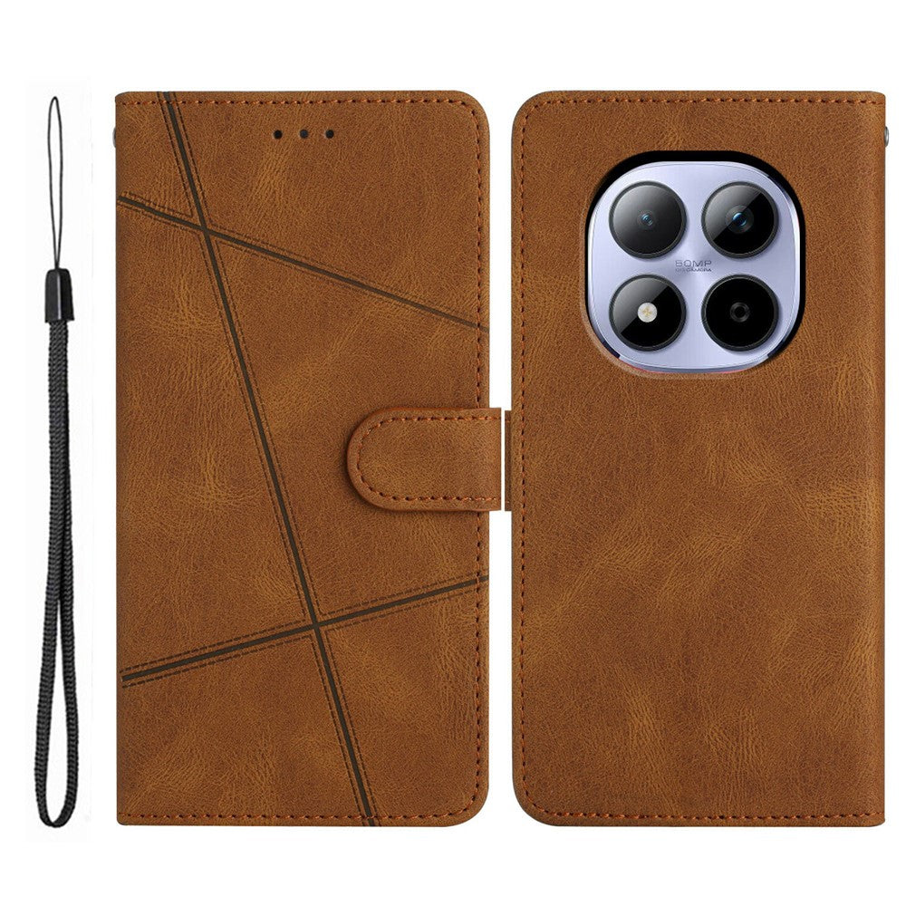For Xiaomi Redmi Note 15 Pro 5G (Global) Case Crazy Horse Texture PU Leather Wallet Stand Phone Cover - Brown