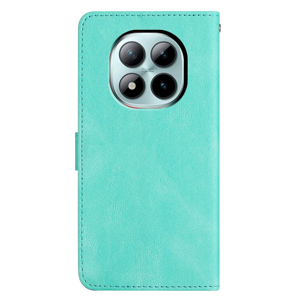 For Xiaomi Poco M8 Pro 5G / Redmi Note 15 Pro+ 5G (Global) Case Crazy Horse Texture PU Leather Wallet Stand Phone Cover - Green
