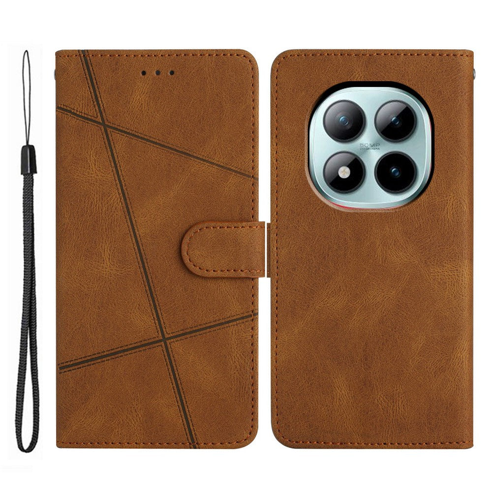 For Xiaomi Poco M8 Pro 5G / Redmi Note 15 Pro+ 5G (Global) Case Crazy Horse Texture PU Leather Wallet Stand Phone Cover - Brown