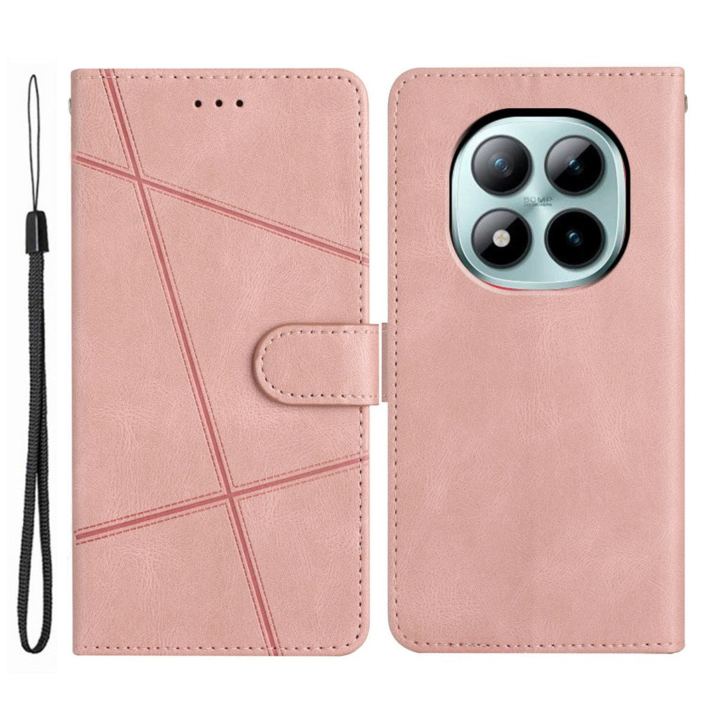 For Xiaomi Poco M8 Pro 5G / Redmi Note 15 Pro+ 5G (Global) Case Crazy Horse Texture PU Leather Wallet Stand Phone Cover - Rose Gold