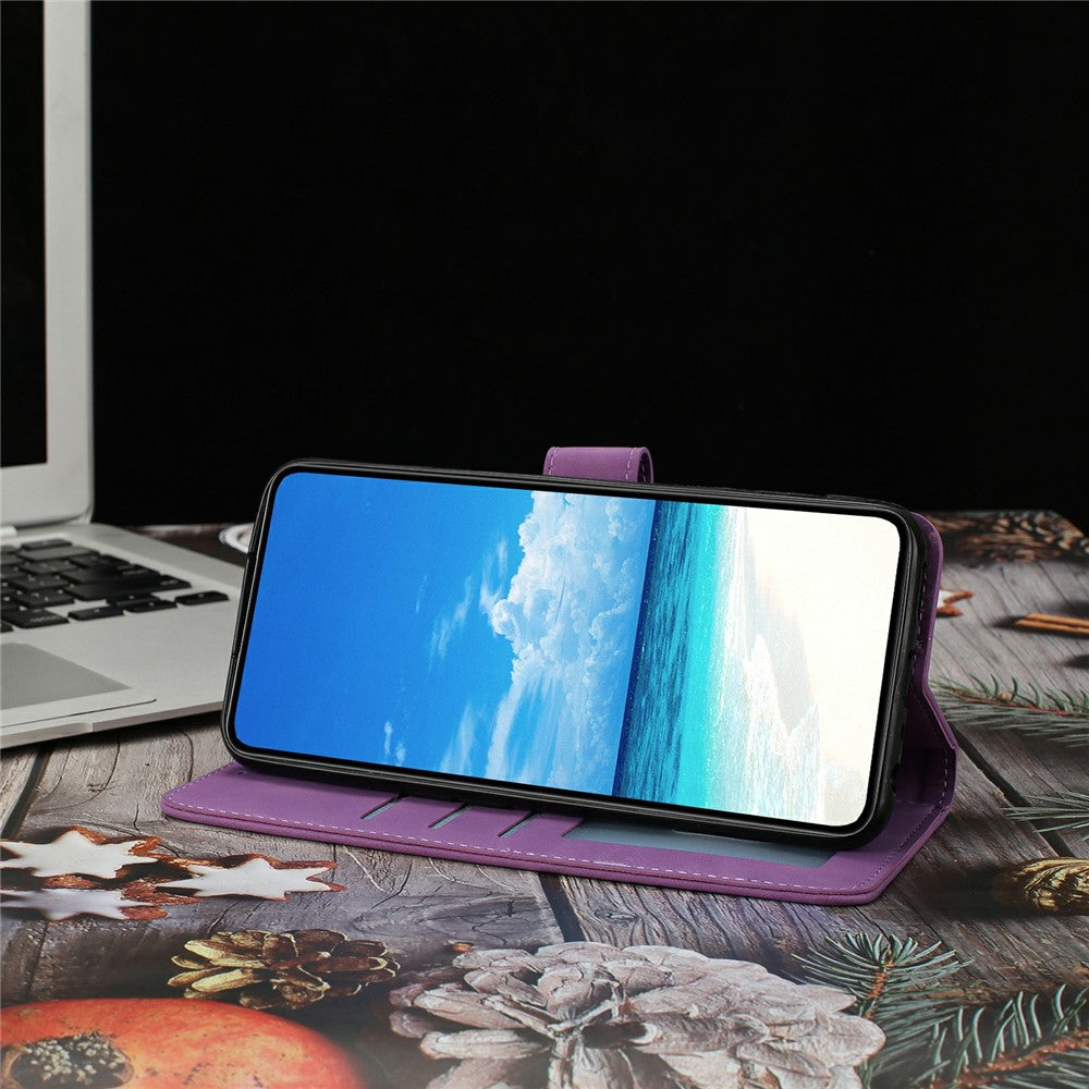 For Xiaomi Redmi Note 15 Pro 5G (Global) Case Butterfly Flower Imprinted PU Leather Wallet Stand Phone Cover - Purple