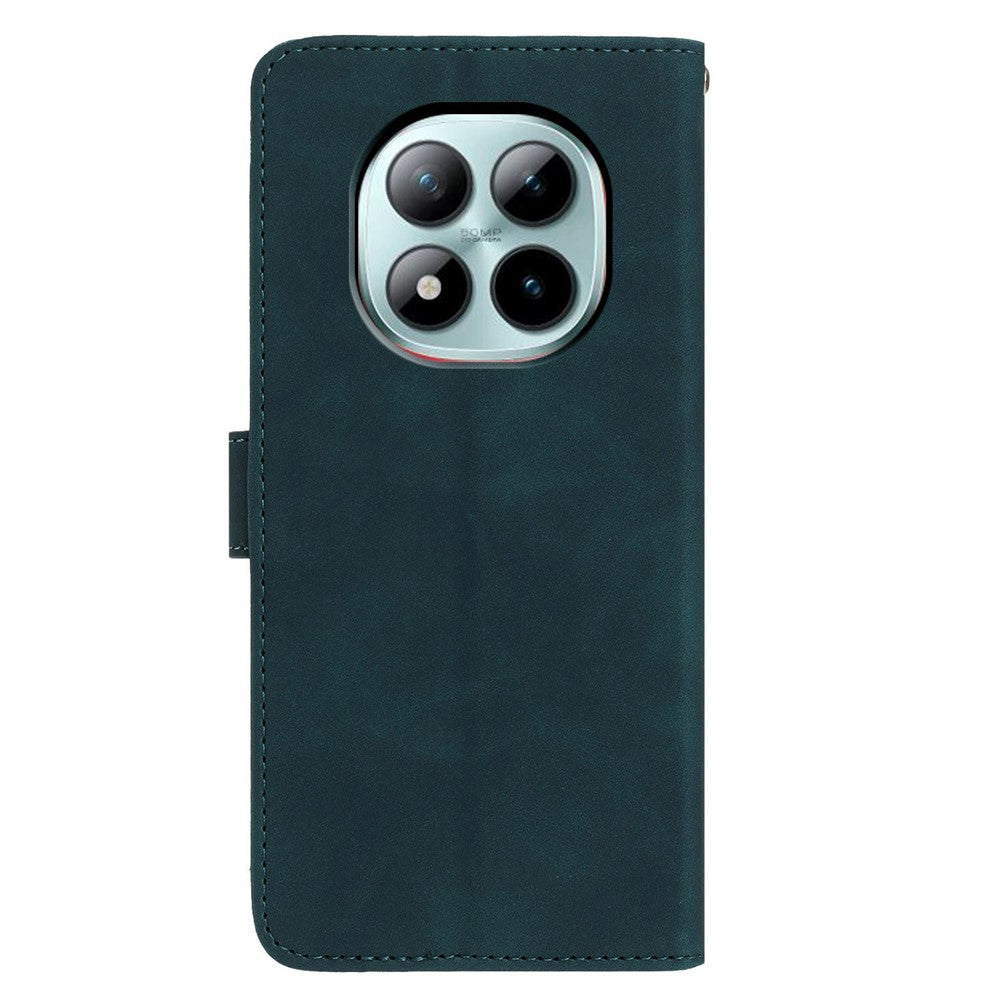 For Xiaomi Poco M8 Pro 5G / Redmi Note 15 Pro+ 5G (Global) Case Butterfly Flower Imprinted PU Leather Wallet Stand Phone Cover - Green