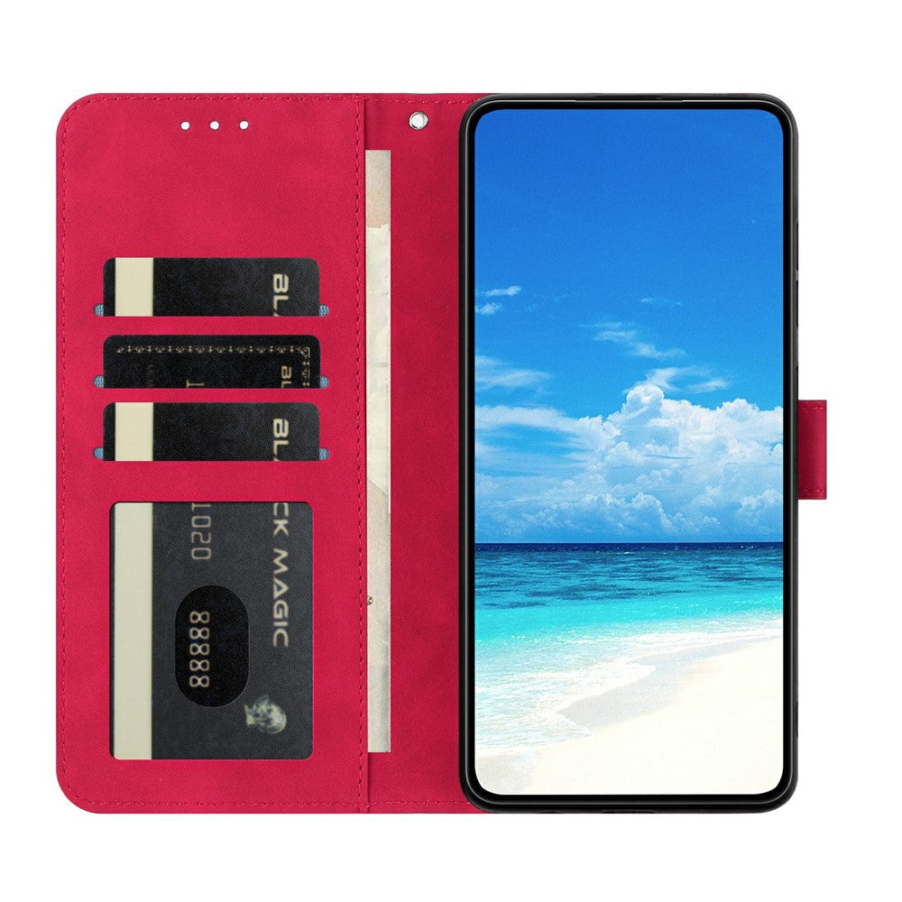 For Xiaomi Poco M8 Pro 5G / Redmi Note 15 Pro+ 5G (Global) Case Butterfly Flower Imprinted PU Leather Wallet Stand Phone Cover - Rose