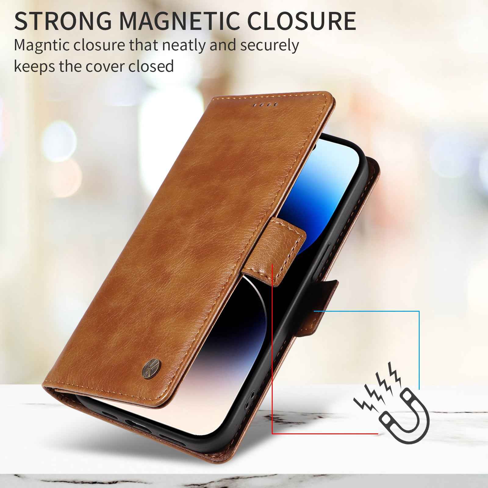 For Xiaomi 17 Pro Case YIKATU YK-007 Litchi Texture PU Leather Wallet Phone Cover - Brown