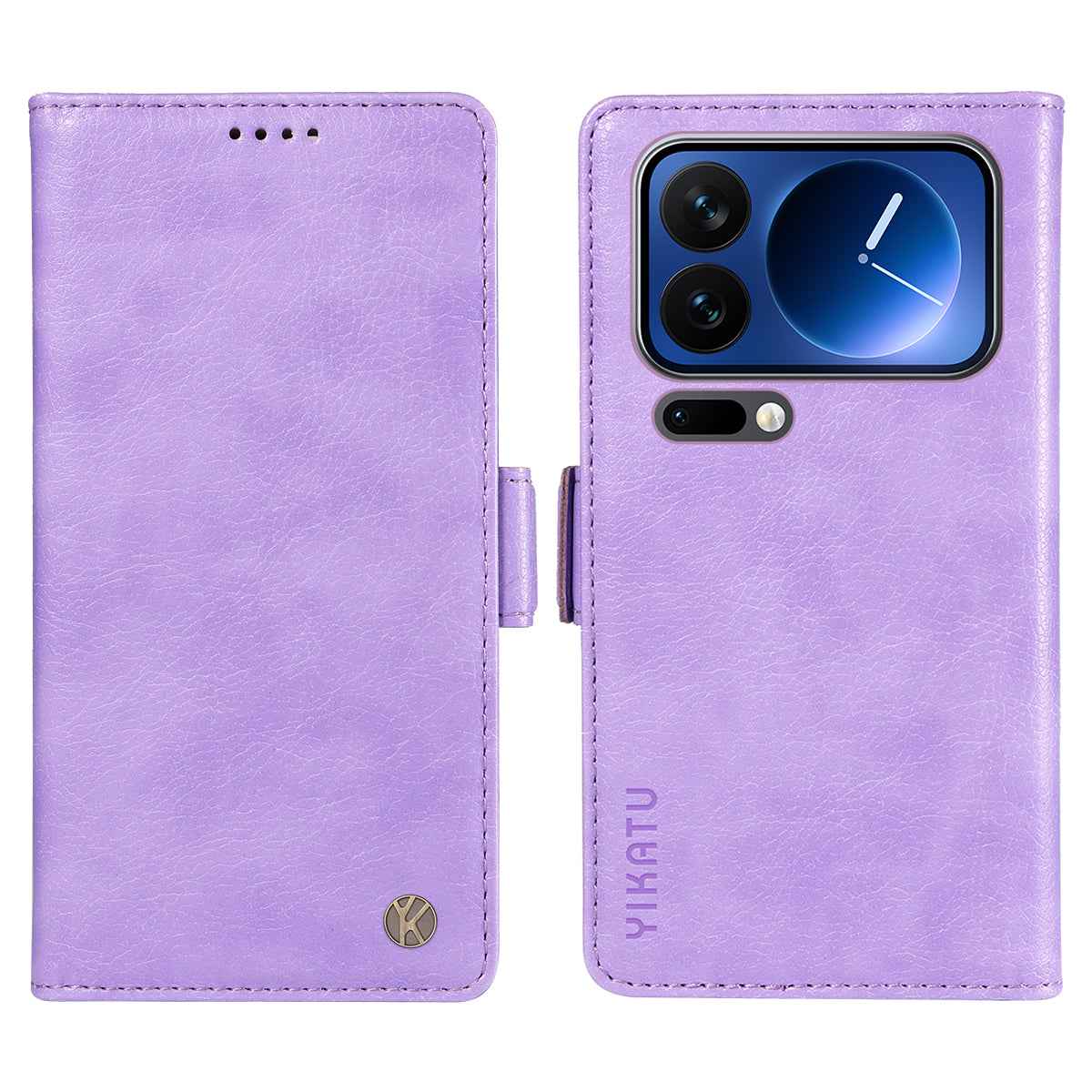 For Xiaomi 17 Pro Case YIKATU YK-007 Litchi Texture PU Leather Wallet Phone Cover - Purple