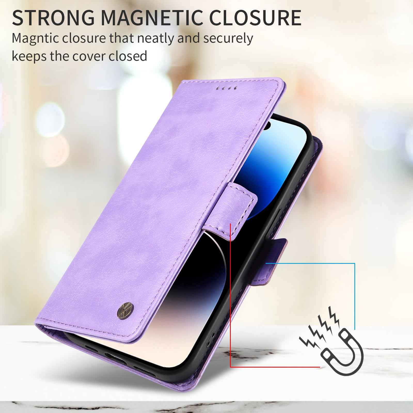 For Xiaomi 17 Pro Case YIKATU YK-007 Litchi Texture PU Leather Wallet Phone Cover - Purple