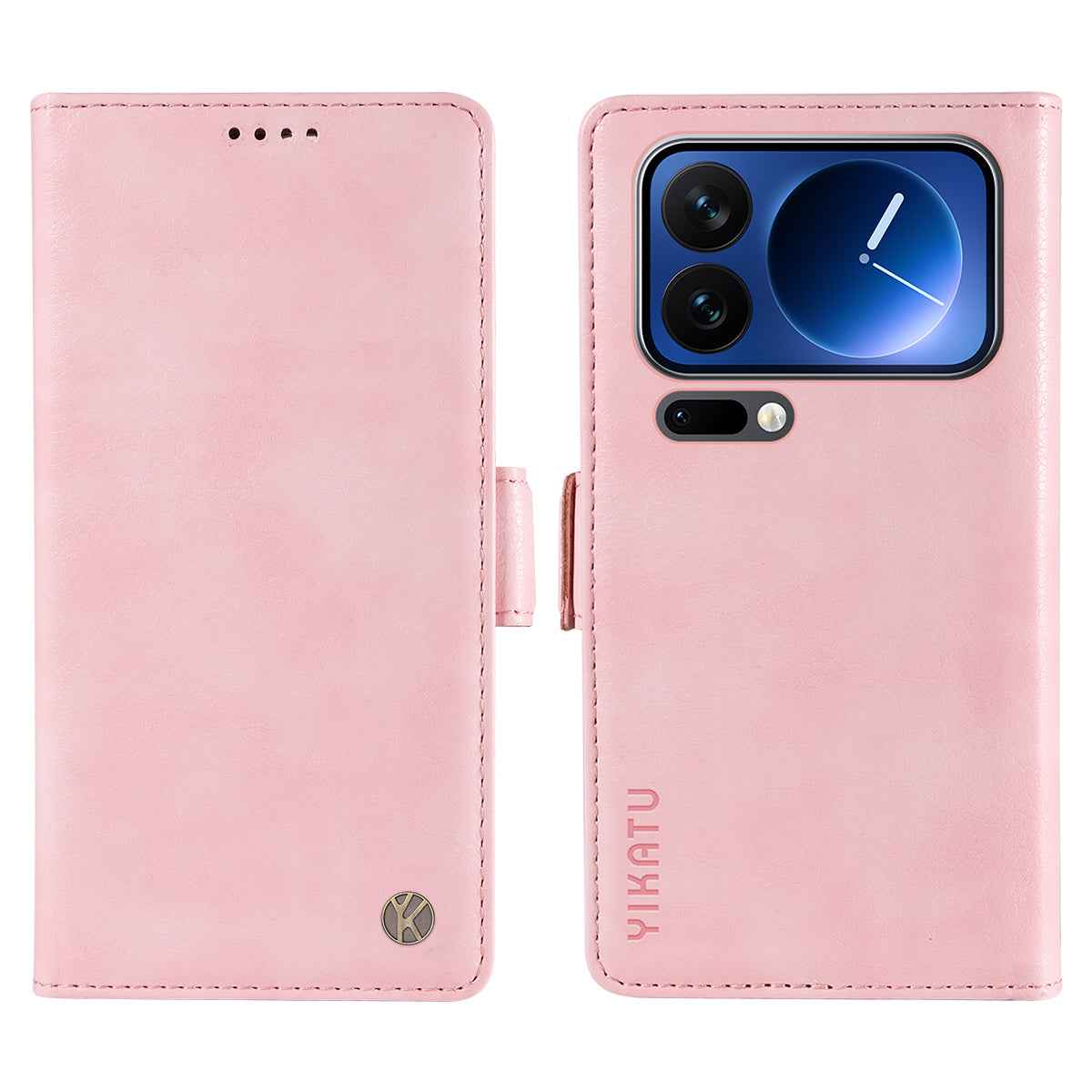 For Xiaomi 17 Pro Case YIKATU YK-007 Litchi Texture PU Leather Wallet Phone Cover - Pink