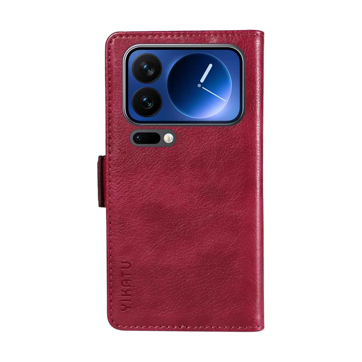 For Xiaomi 17 Pro Case YIKATU YK-007 Litchi Texture PU Leather Wallet Phone Cover - Wine Red