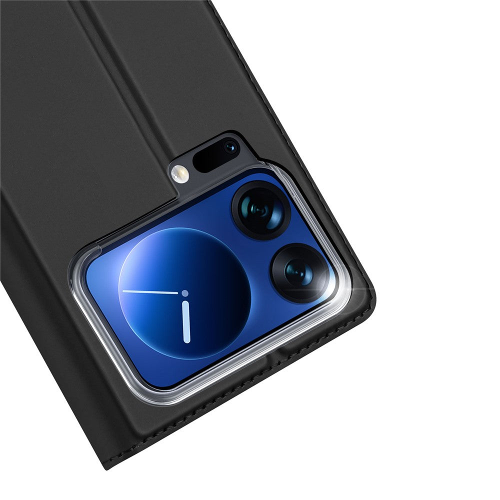 For Xiaomi 17 Pro Max Case DUX DUCIS Skin Pro Series Leather Stand Cover Card Holder - Black