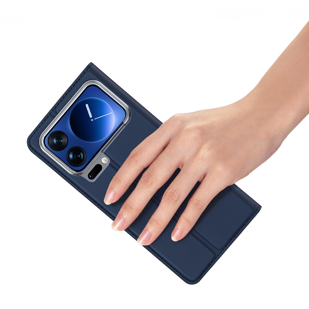 For Xiaomi 17 Pro Max Case DUX DUCIS Skin Pro Series Leather Stand Cover Card Holder - Blue