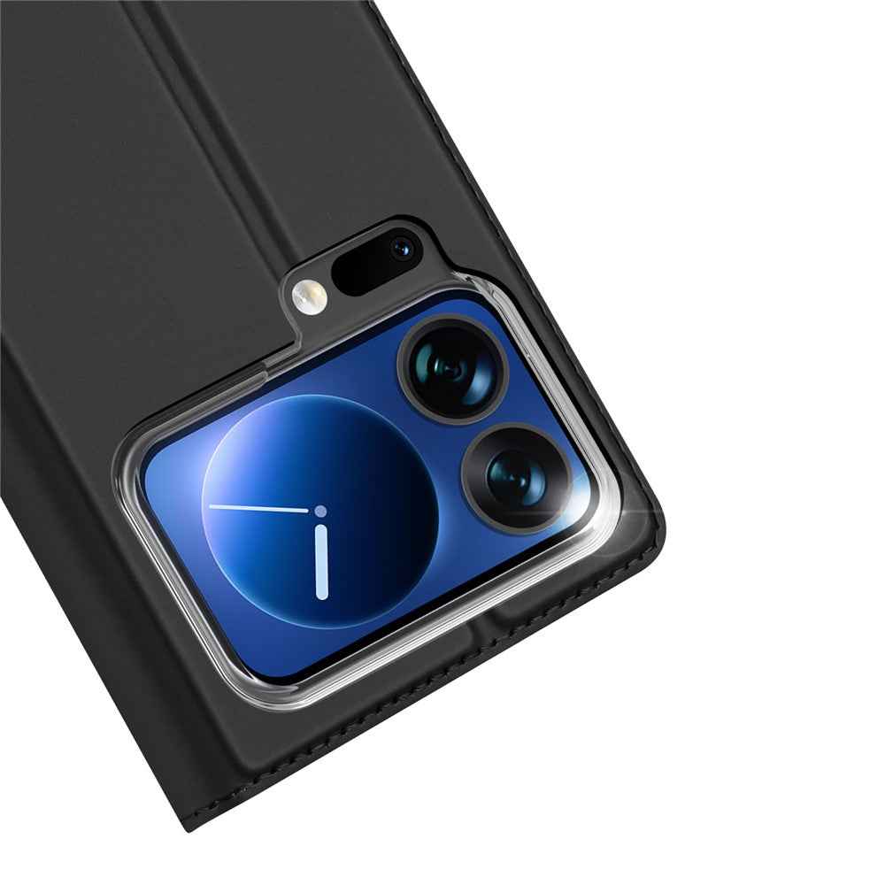 For Xiaomi 17 Pro Case DUX DUCIS Skin Pro Series Leather Stand Cover Card Holder - Black