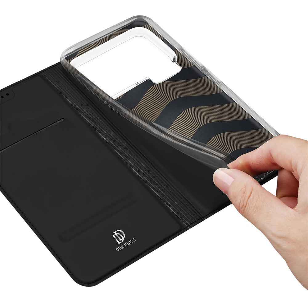 For Xiaomi 17 Pro Case DUX DUCIS Skin Pro Series Leather Stand Cover Card Holder - Black
