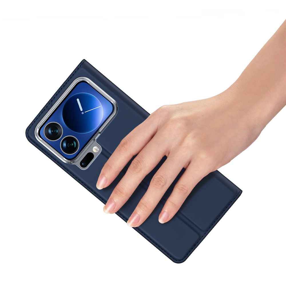 For Xiaomi 17 Pro Case DUX DUCIS Skin Pro Series Leather Stand Cover Card Holder - Blue