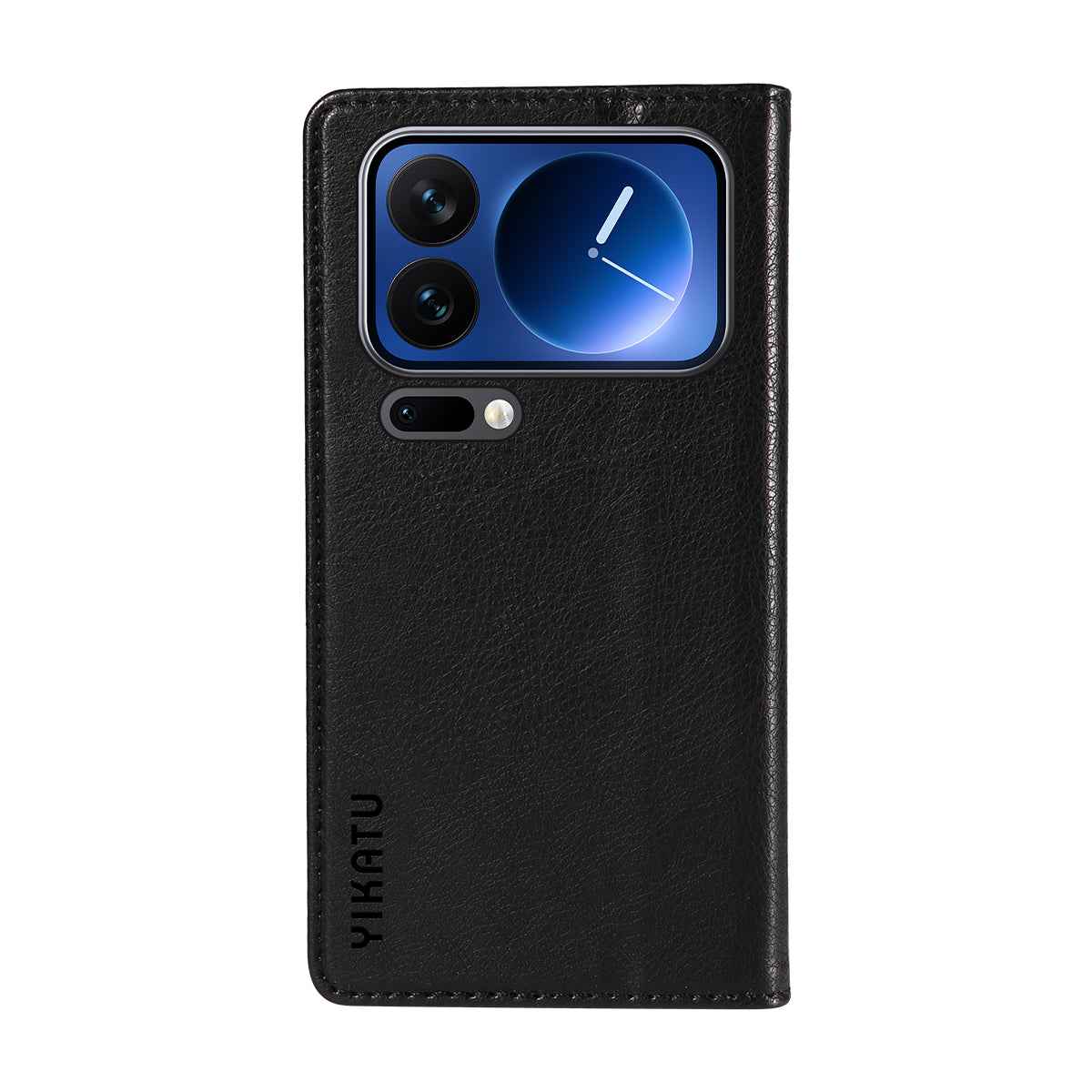 For Xiaomi 17 Pro Wallet Case YIKATU YK-006 Magnetic Closure Leather Phone Cover Litchi Texture - Black