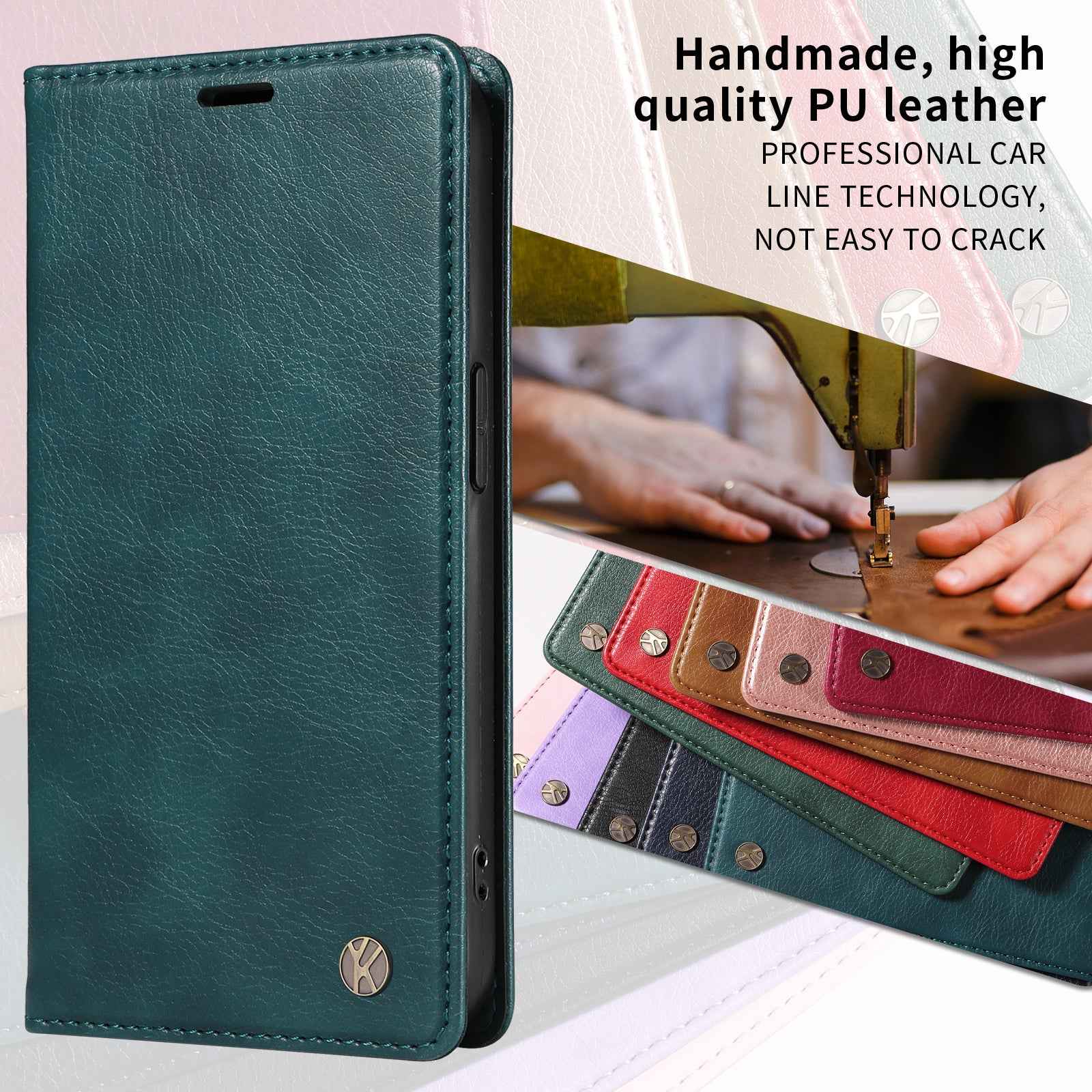 For Xiaomi 17 Pro Wallet Case YIKATU YK-006 Magnetic Closure Leather Phone Cover Litchi Texture - Blue
