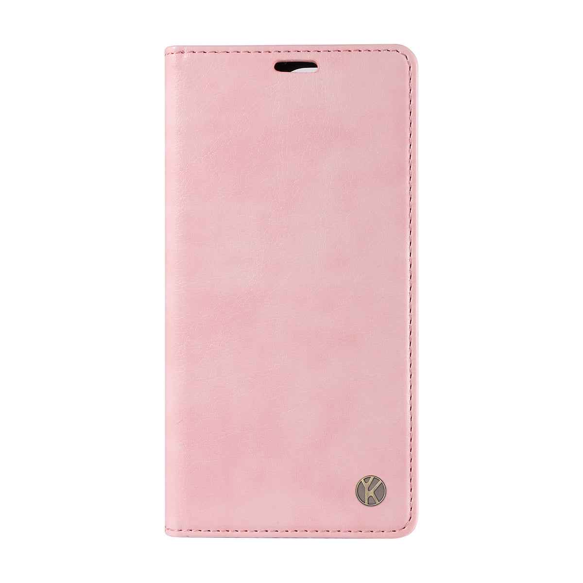 For Xiaomi 17 Pro Wallet Case YIKATU YK-006 Magnetic Closure Leather Phone Cover Litchi Texture - Pink