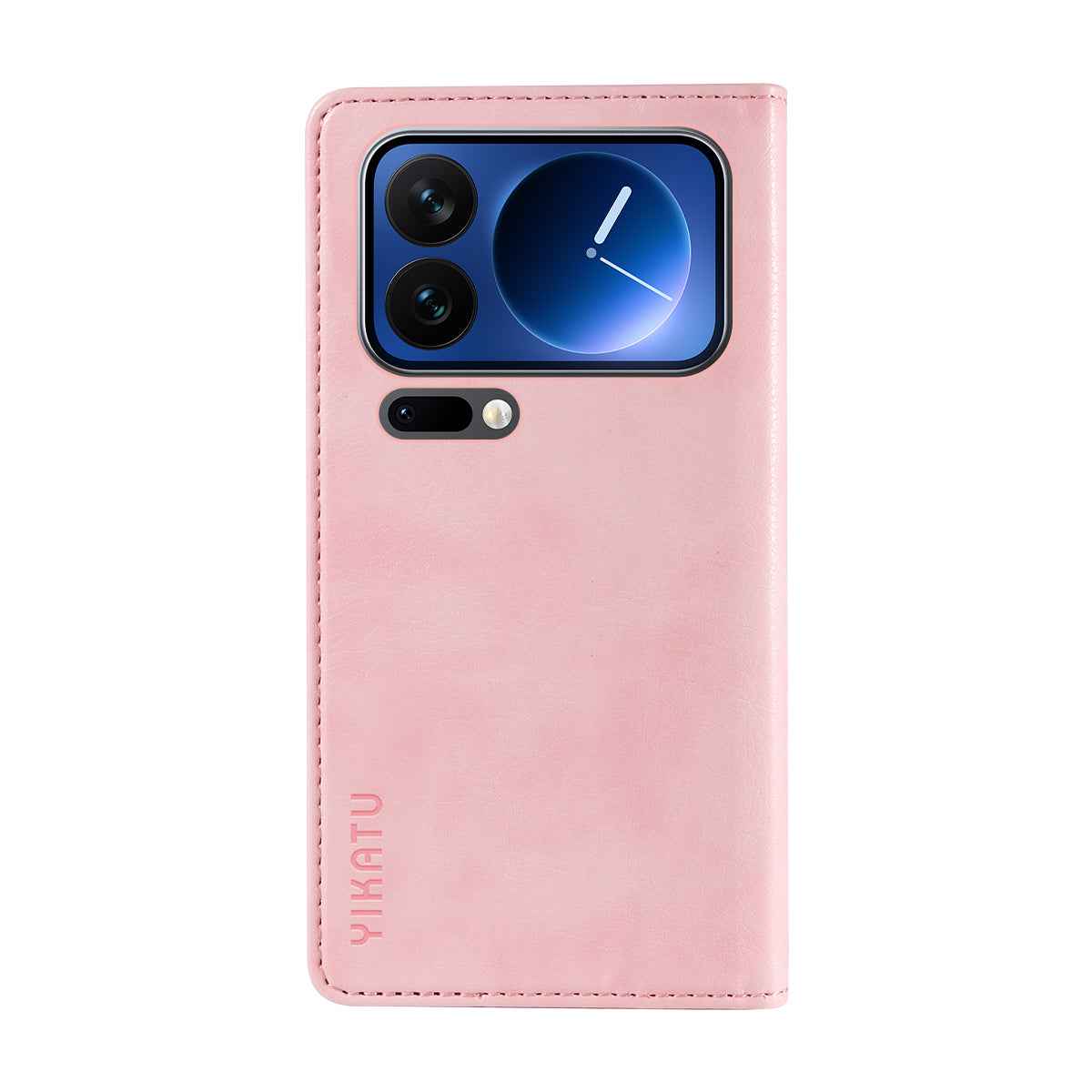 For Xiaomi 17 Pro Wallet Case YIKATU YK-006 Magnetic Closure Leather Phone Cover Litchi Texture - Pink