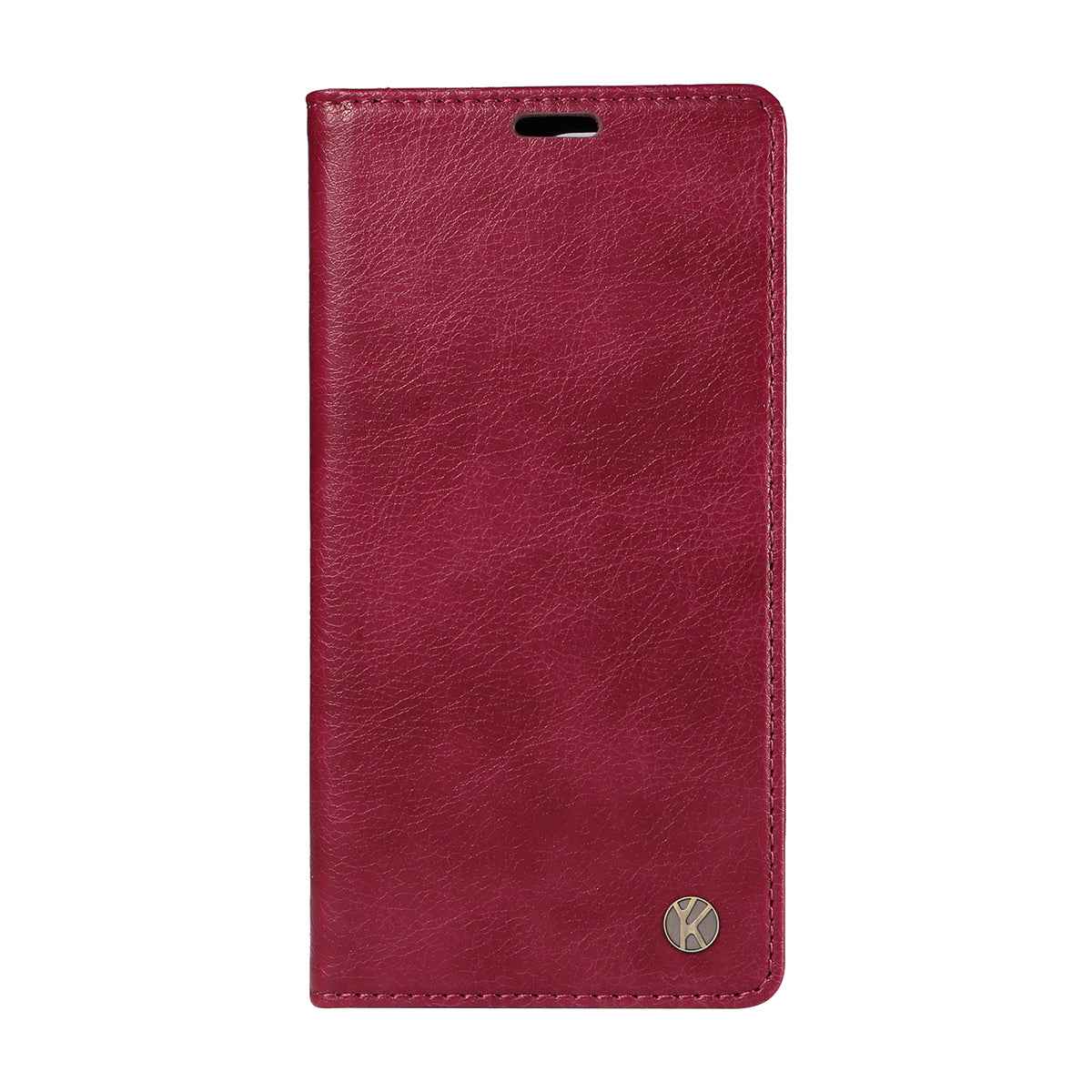For Xiaomi 17 Pro Wallet Case YIKATU YK-006 Magnetic Closure Leather Phone Cover Litchi Texture - Wine Red