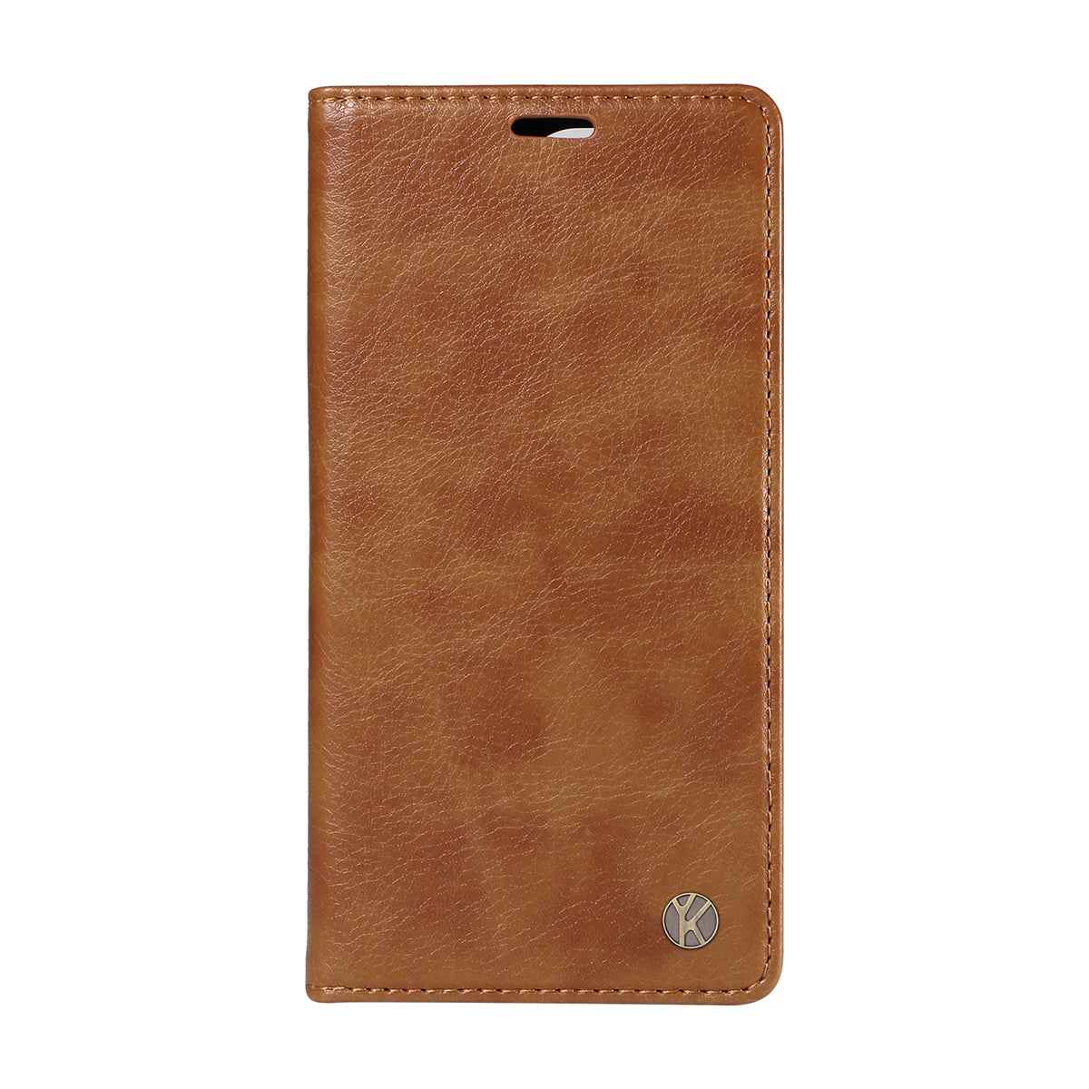 For Xiaomi 17 Pro Wallet Case YIKATU YK-006 Magnetic Closure Leather Phone Cover Litchi Texture -  Brown