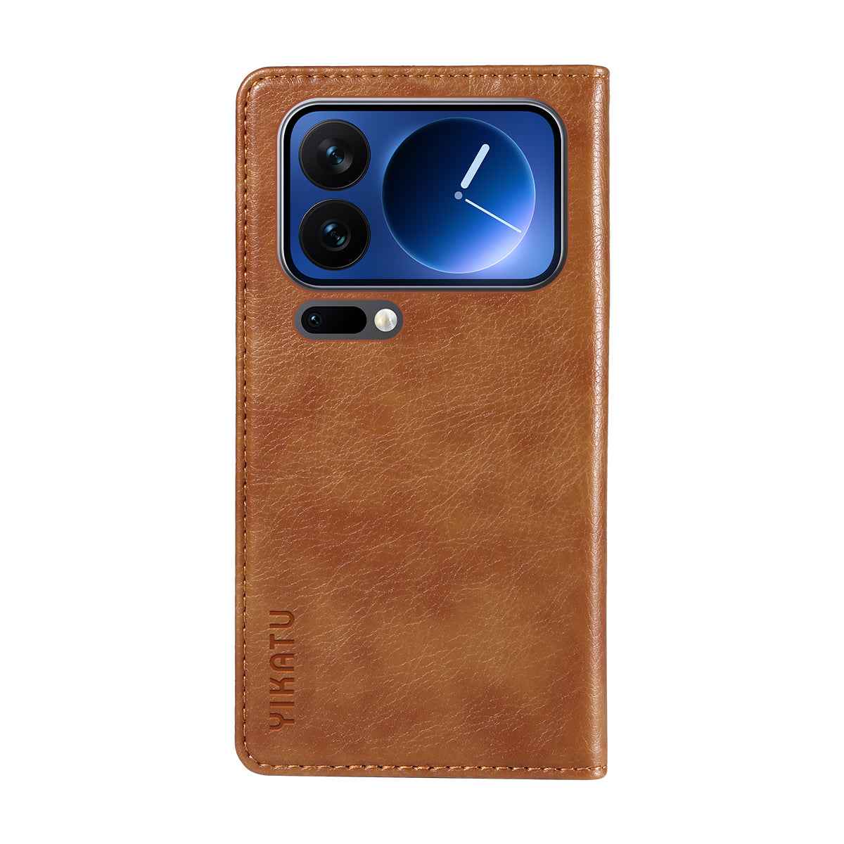 For Xiaomi 17 Pro Wallet Case YIKATU YK-006 Magnetic Closure Leather Phone Cover Litchi Texture -  Brown