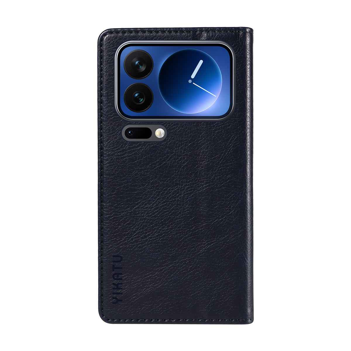 For Xiaomi 17 Pro Wallet Case YIKATU YK-006 Magnetic Closure Leather Phone Cover Litchi Texture - Navy Blue