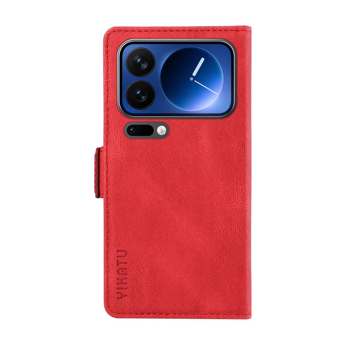 For Xiaomi 17 Pro Leather Case YIKATU YK-005 Skin-touch Feeling Wallet Phone Cover - Red