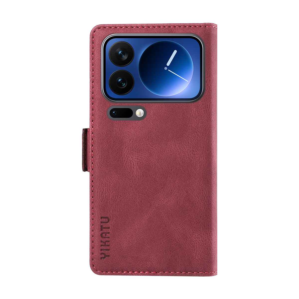 For Xiaomi 17 Pro Leather Case YIKATU YK-005 Skin-touch Feeling Wallet Phone Cover - Wine Red