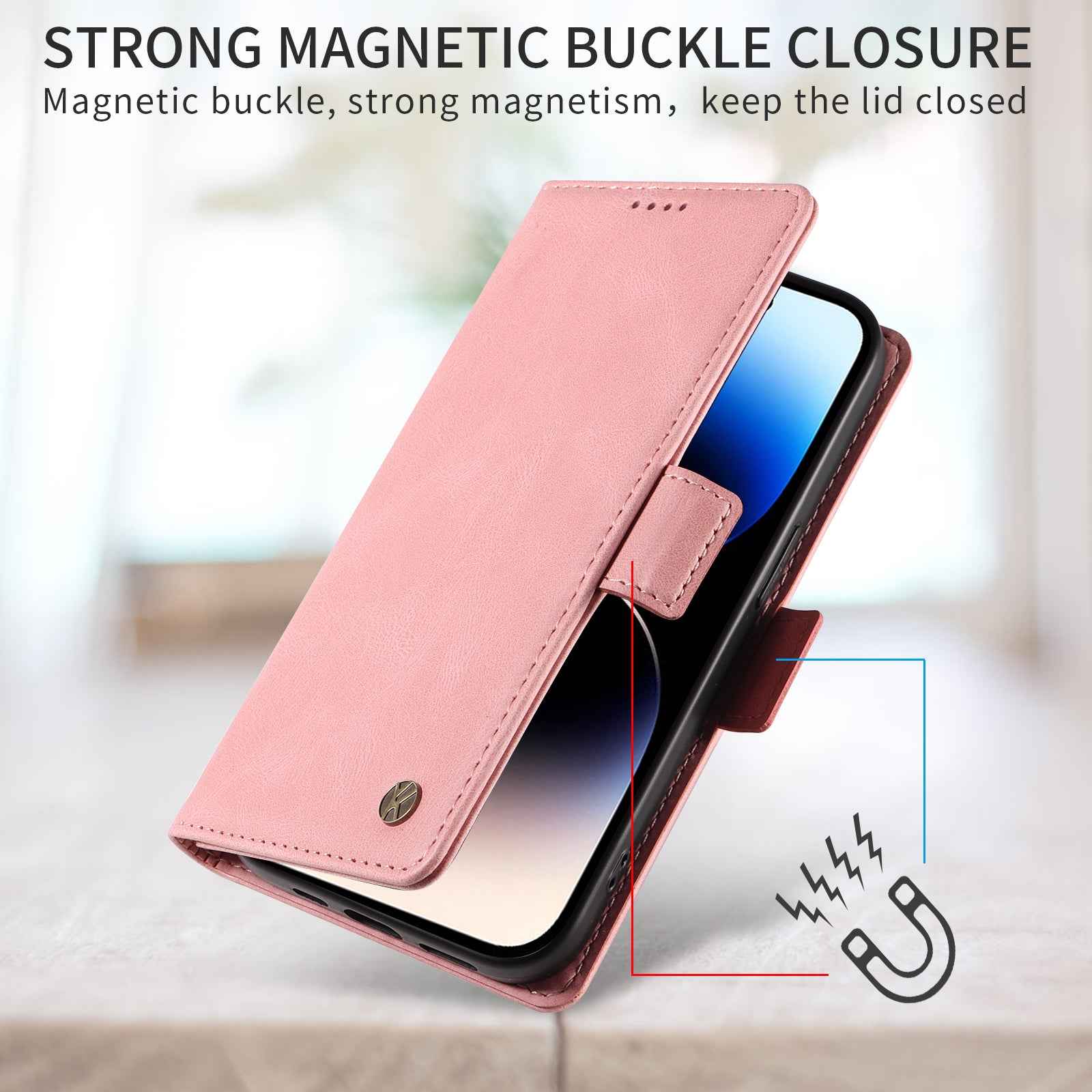 For Xiaomi 17 Pro Leather Case YIKATU YK-005 Skin-touch Feeling Wallet Phone Cover - Pink
