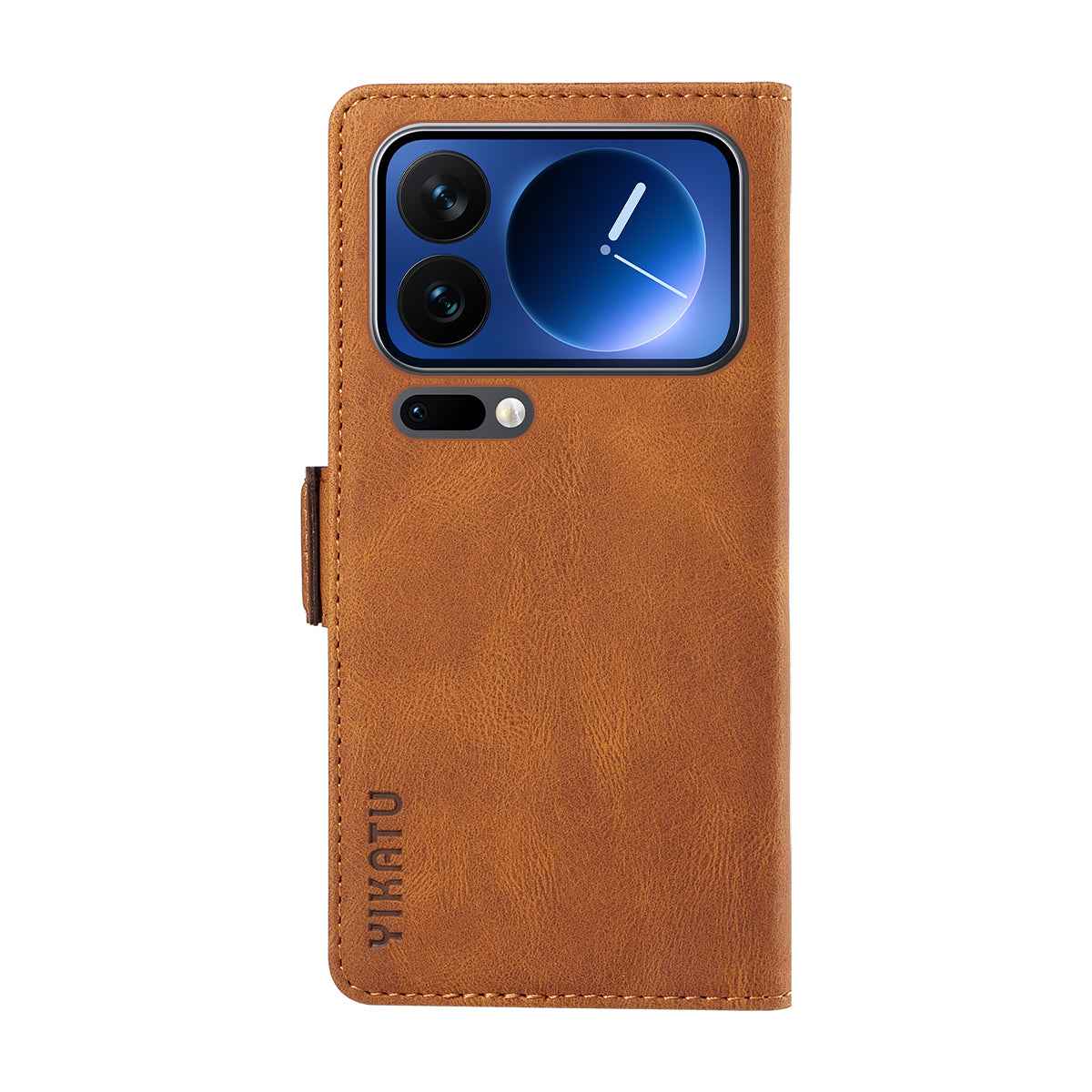 For Xiaomi 17 Pro Leather Case YIKATU YK-005 Skin-touch Feeling Wallet Phone Cover - Brown