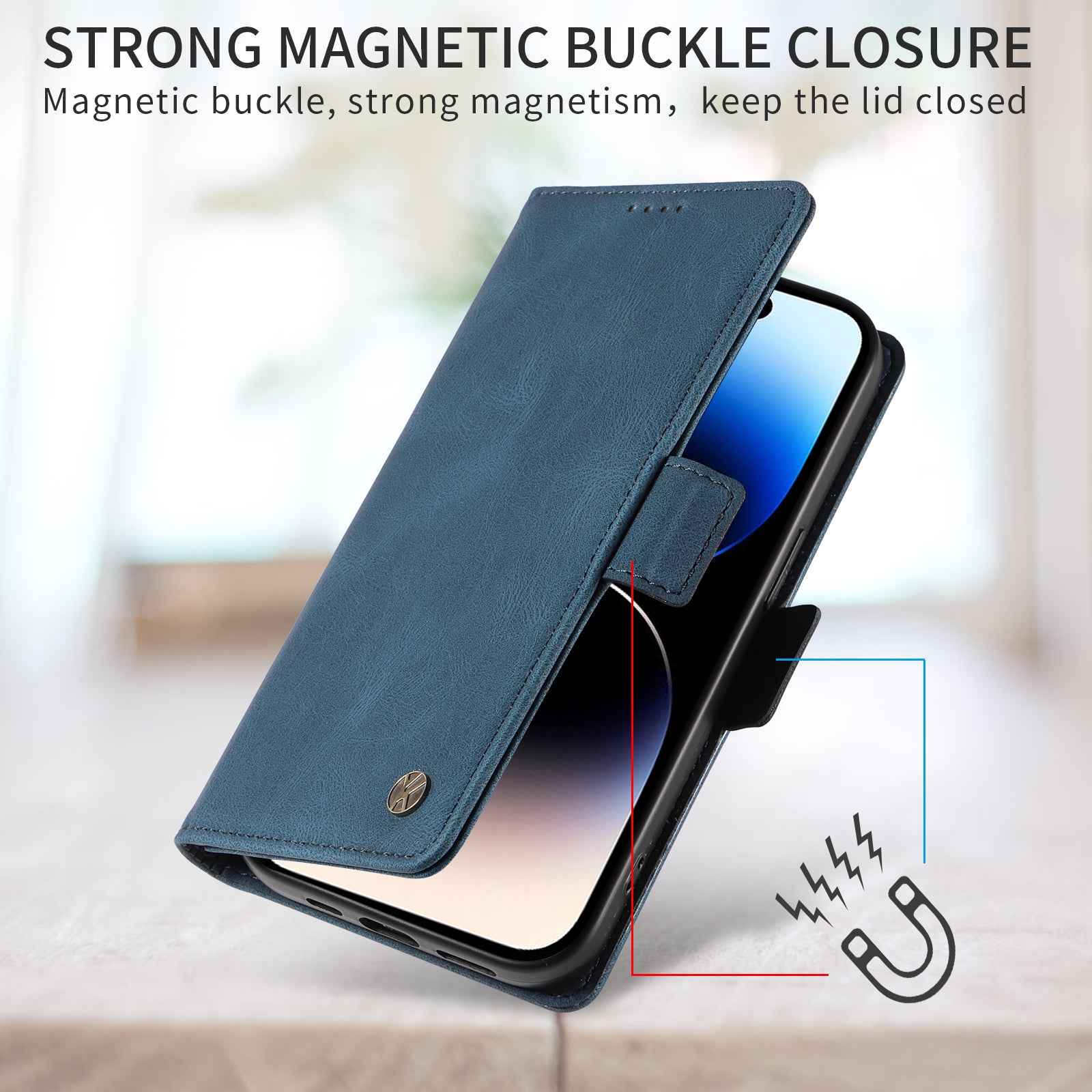 For Xiaomi 17 Pro Leather Case YIKATU YK-005 Skin-touch Feeling Wallet Phone Cover - Blue
