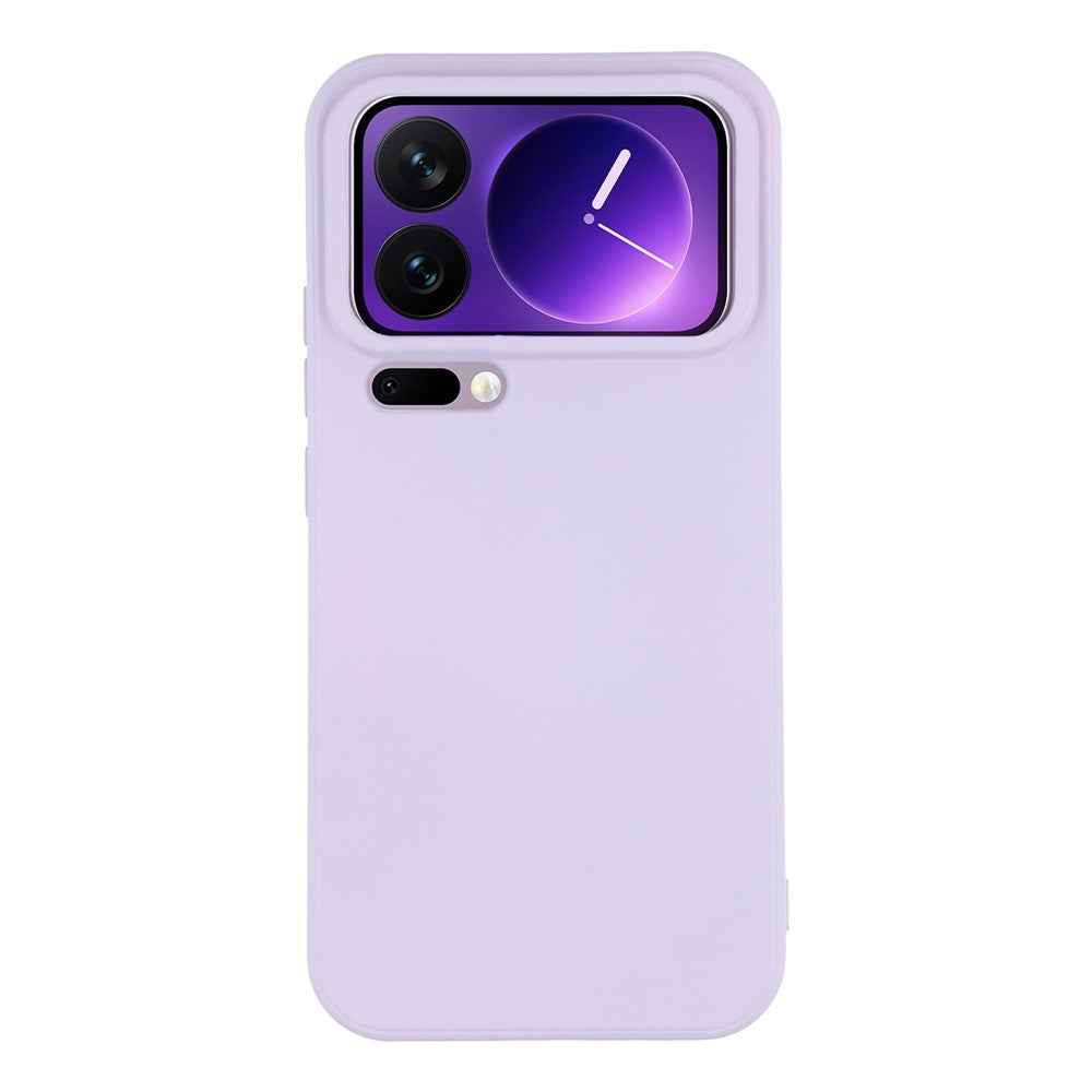 For Xiaomi 17 Pro Case TPU Back Soft Anti-Scratch Fiber Lining Phone Cover - Purple