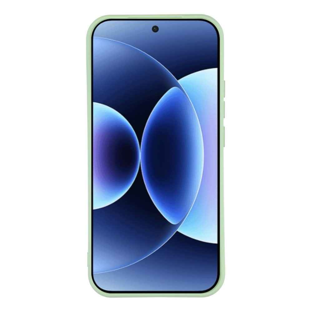 For Xiaomi 17 Pro Case TPU Back Soft Anti-Scratch Fiber Lining Phone Cover - Matcha Green