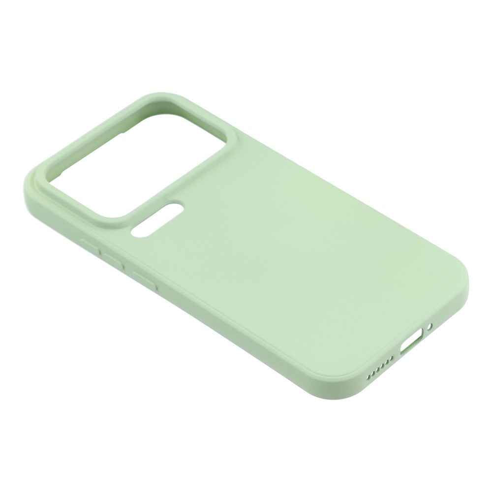For Xiaomi 17 Pro Case TPU Back Soft Anti-Scratch Fiber Lining Phone Cover - Matcha Green