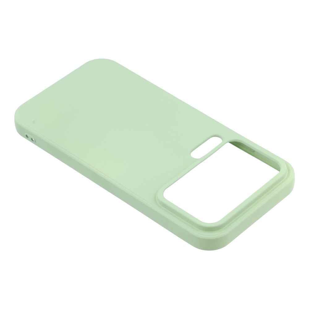 For Xiaomi 17 Pro Case TPU Back Soft Anti-Scratch Fiber Lining Phone Cover - Matcha Green