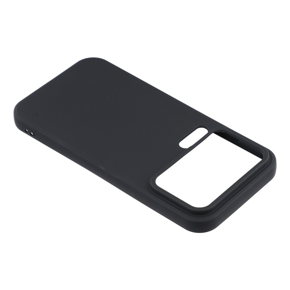 For Xiaomi 17 Pro Case TPU Back Soft Anti-Scratch Fiber Lining Phone Cover - Black