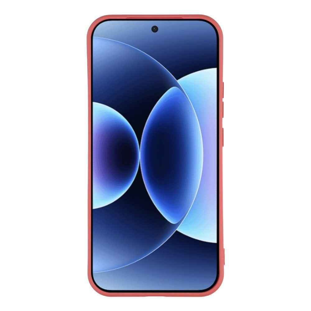 For Xiaomi 17 Pro Case TPU Back Soft Anti-Scratch Fiber Lining Phone Cover - Hawthorn Red