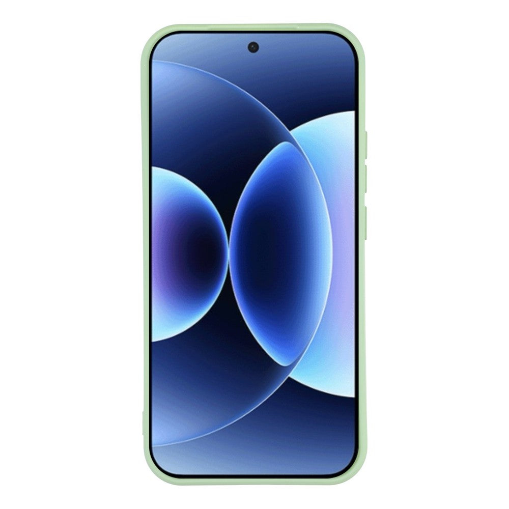 For Xiaomi 17 Pro Max Case TPU Back Soft Anti-Scratch Fiber Lining Phone Cover - Matcha Green