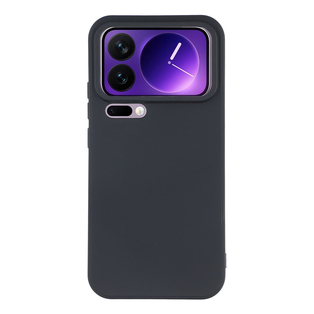 For Xiaomi 17 Pro Max Case TPU Back Soft Anti-Scratch Fiber Lining Phone Cover - Black