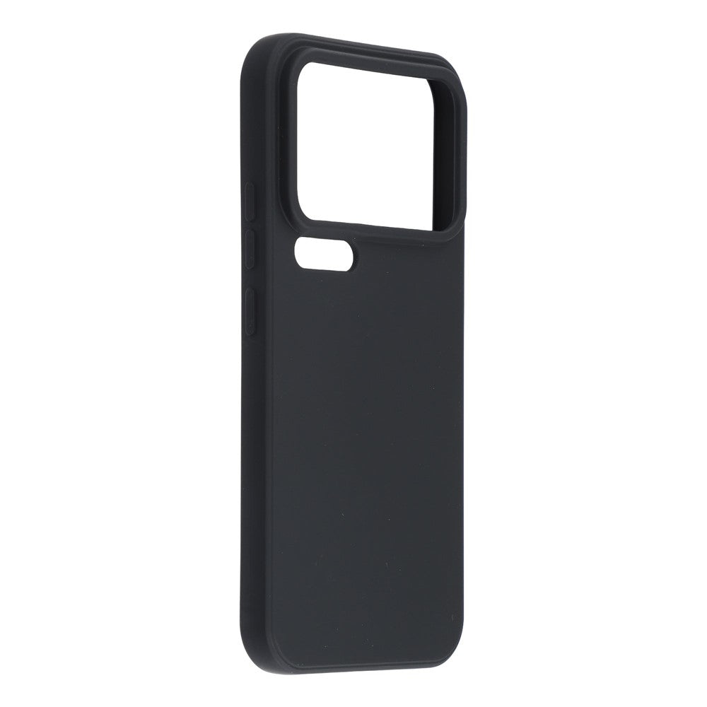 For Xiaomi 17 Pro Max Case TPU Back Soft Anti-Scratch Fiber Lining Phone Cover - Black