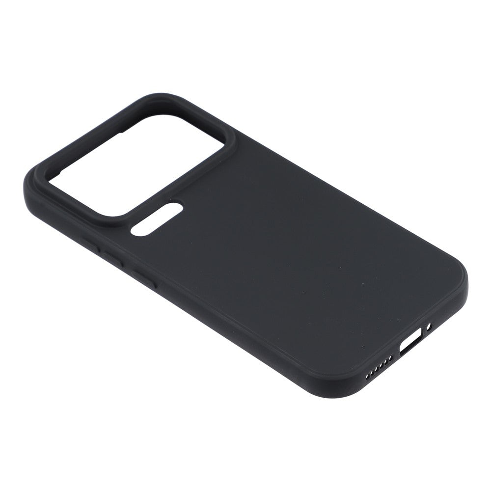 For Xiaomi 17 Pro Max Case TPU Back Soft Anti-Scratch Fiber Lining Phone Cover - Black