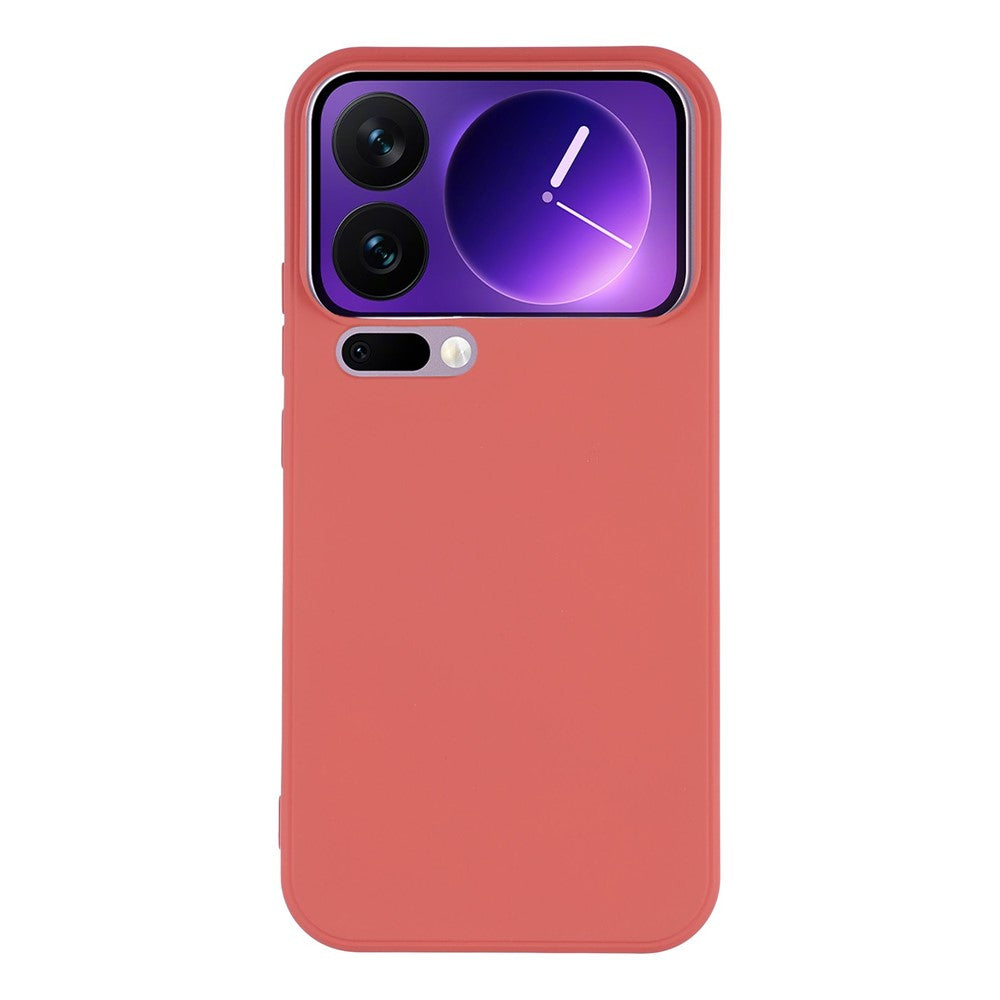 For Xiaomi 17 Pro Max Case TPU Back Soft Anti-Scratch Fiber Lining Phone Cover - Hawthorn Red