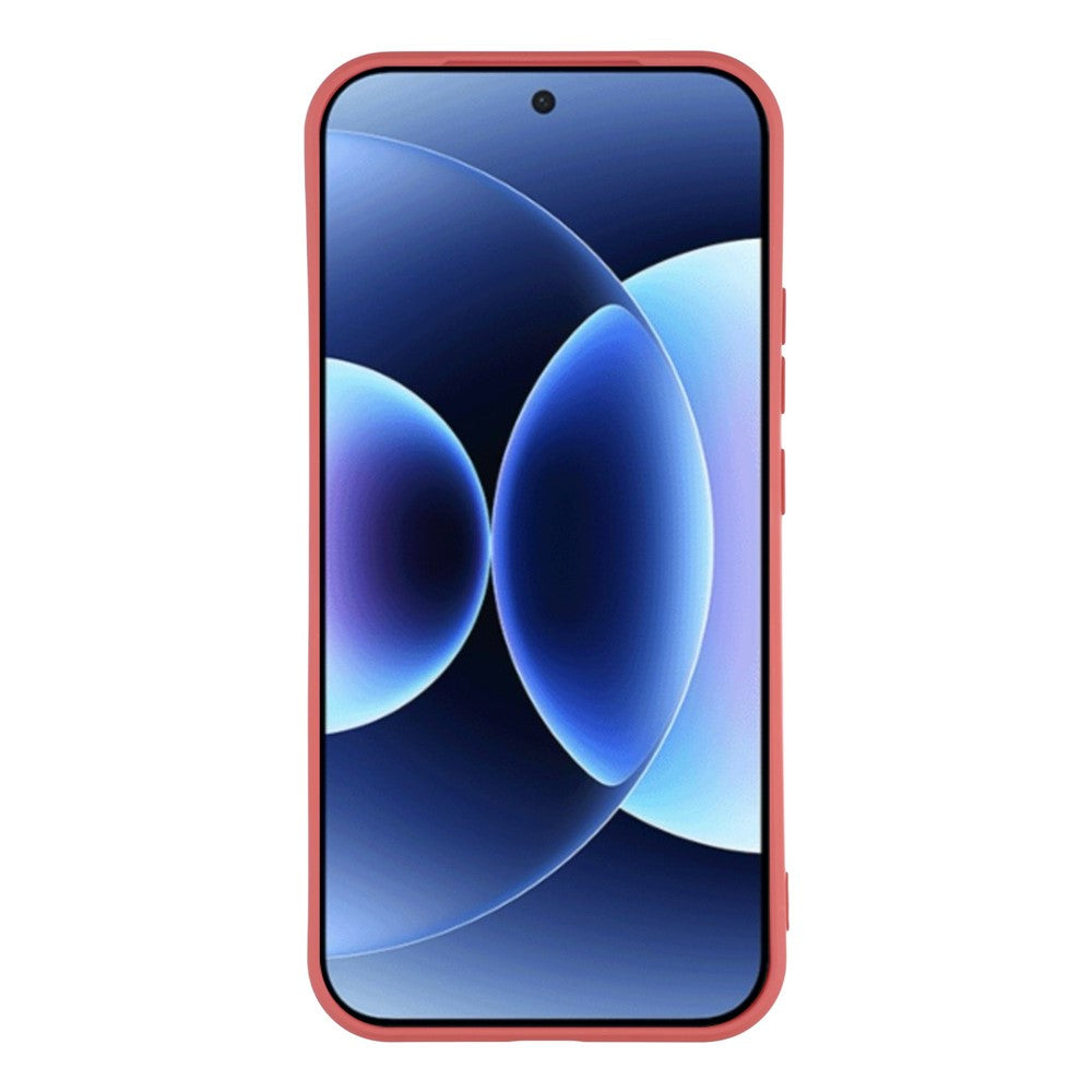 For Xiaomi 17 Pro Max Case TPU Back Soft Anti-Scratch Fiber Lining Phone Cover - Hawthorn Red