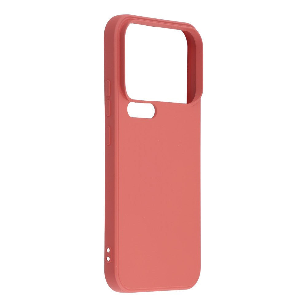 For Xiaomi 17 Pro Max Case TPU Back Soft Anti-Scratch Fiber Lining Phone Cover - Hawthorn Red