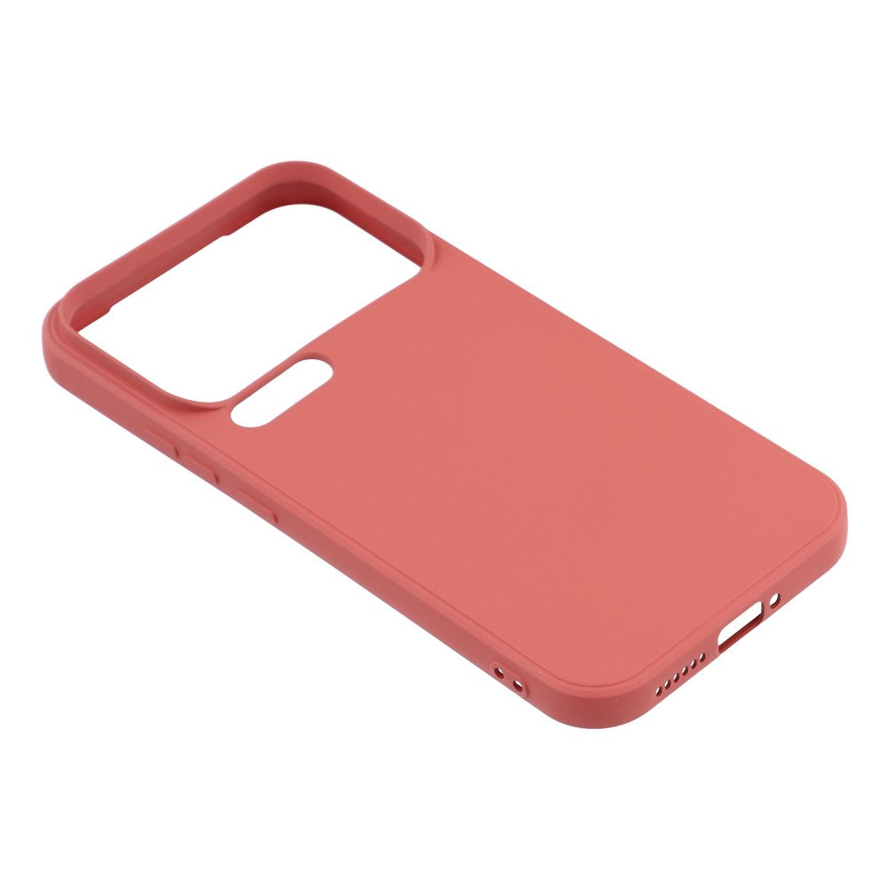 For Xiaomi 17 Pro Max Case TPU Back Soft Anti-Scratch Fiber Lining Phone Cover - Hawthorn Red